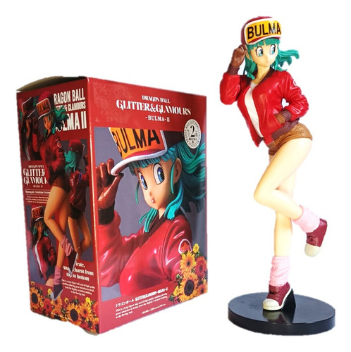 Figura Bulma Dragom Ball Traje Rojo  Vol A 25cm