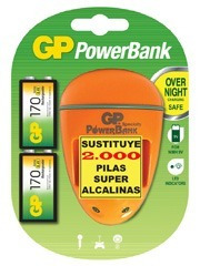 Cargador Gp Pilas 9v + 2 Pilas 9v 170 Mah Nuevo Oferta