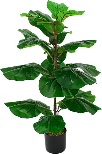 Arbol Artificial Higuera, Planta Artificial Decorativa 75cm Color Verde