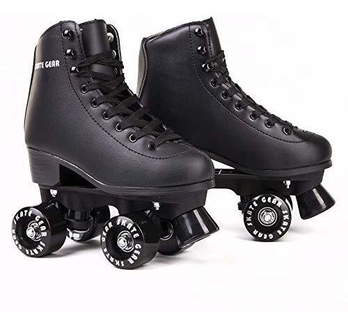 Skate Gear Classic Quad Faux Leather Roller Skates