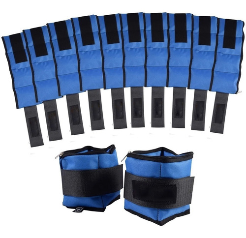 Imagen 2 de 6 de Kit 10 Pares Tobilleras Regulables Tobillera De 1 Kg C/u