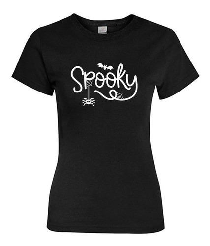 Polera Estampada Mujer Spooky Noche De Brujas Halloween