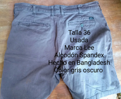 Bermuda Short Pantalón Corto Talla 36 Usada Marca Lee 