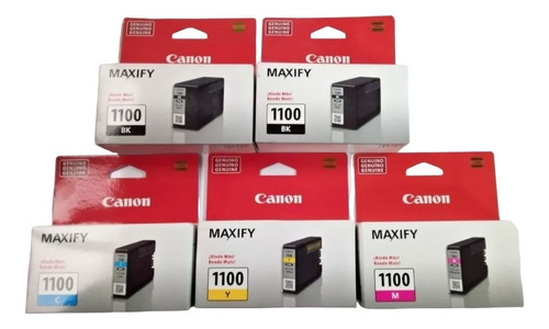 Cartucho Canon Pgi 1100 Kit X 5 Colores Maxify Mb2010