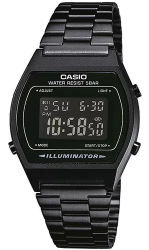 Reloj Casio B640wb Vintage Negro Mate Original