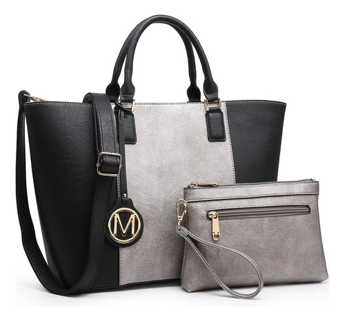 Mkp, Bolsos De Mano Grandes De Dos Tonos Para Mujer, Bolsos