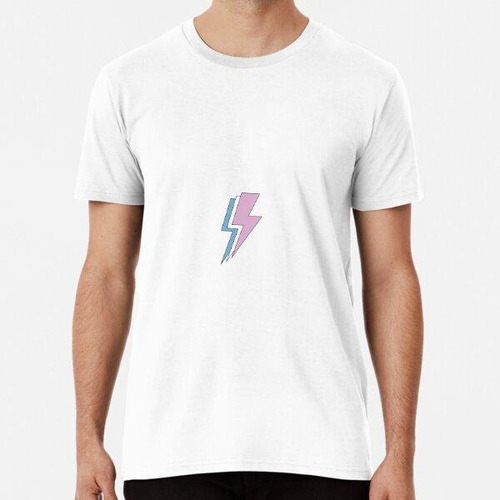 Remera Pink And Blue Layered Lightning Bolt Algodon Premium 