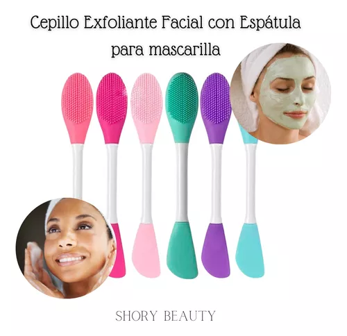 Cepillo Exfoliante Espatula Limpiador Facial Silicona 12 Pz