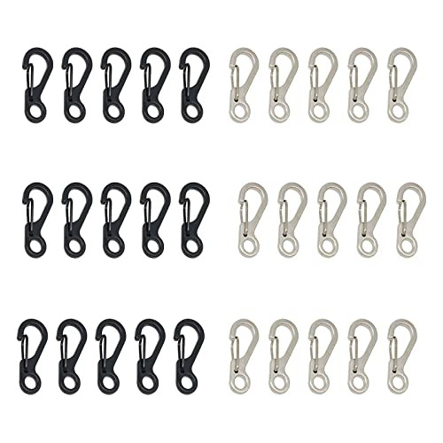 30 Pcs Mini Carabiner Clips,small Keychain Clip For Key...