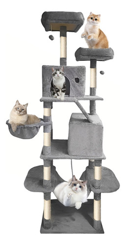 Torre Arbol Rascadors Para Gatos Con Casa  Para Gatos206cm