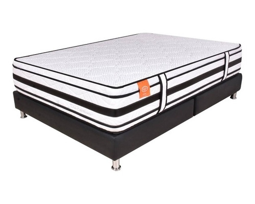 Imagen 1 de 5 de Combo Colchón Romance Relax Duo Experience King + Base Cama