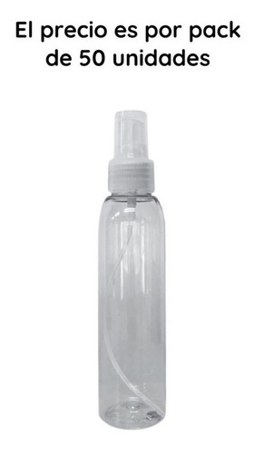 Imagen 2 de 10 de Botellas Plasticas Pet 125 Cc X 50un Con Spray Rociador