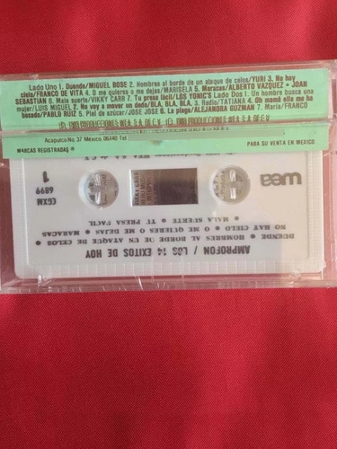 Los 14 Exitos De Hoy Cassette,pablo Ruiz,tatiana,bose,new (Usado)