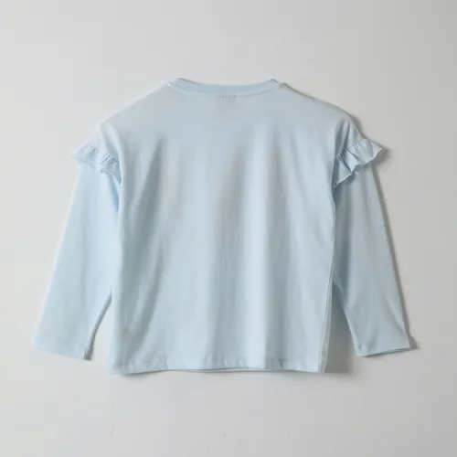 Polera Manga Larga Niña Lilo & Stitch Celeste Disney