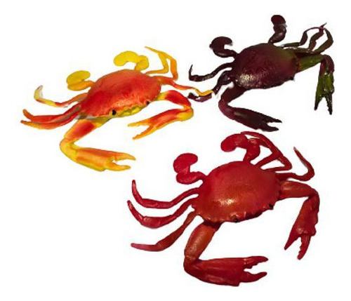 Cangrejo de juguete infantil con forma de animal, color goma, 9 cm