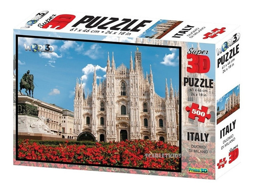 Puzzle Rompecabezas 3d 500 Piezas Duomo De Milan Italia