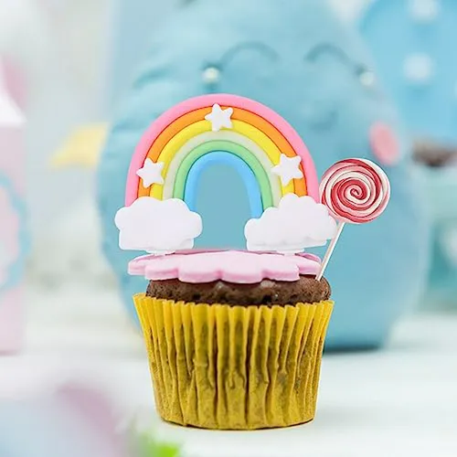 Topper Arcoíris Para Torta Y Cupcake Personalizado