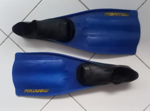Nadadeira P Mormaii Pé De Pato 35 A 37 Azul (Usado)