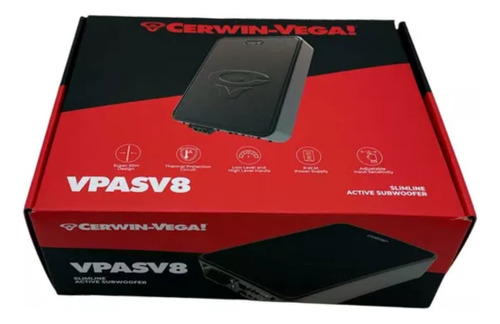 Woofer Amplificado Cerwin Vega Vpasv8 De 8 250w Color Negro