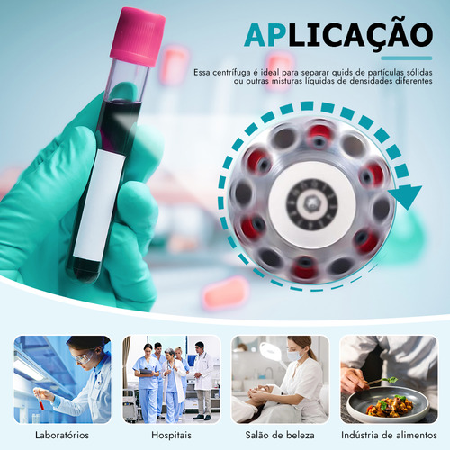 Centrifuga Laboratorio Digital Para Sangue Prp Prf 8 Tubos