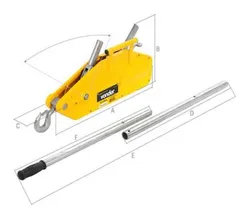 Comprar Vonder GAV 3200 Guincho De Alavanca Tifor 3200Kg X 20 Metros no Mercado Livre