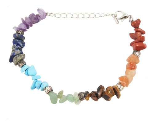 Pulsera De Cristal Curativo Con 7 Chakras De Piedra Natural