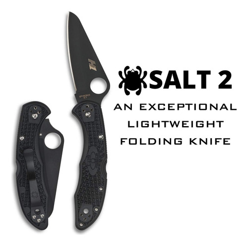 Cuchillo Spyderco Salt 2 De 3 Pulgadas Con Hoja De Acero H-1