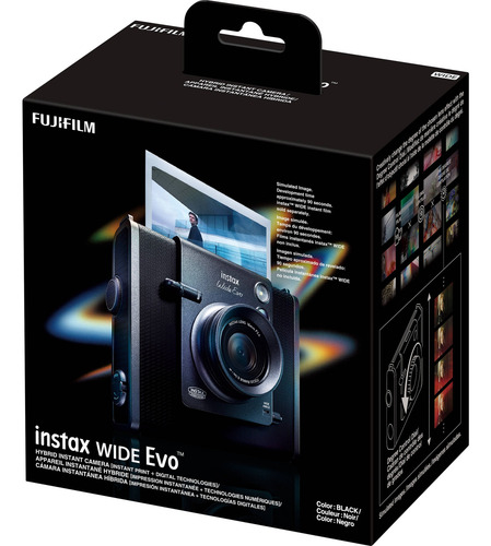Cámara Fujifilm Instax Wide Evo Negra