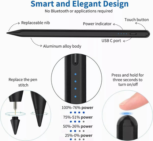 Pluma Lapiz Optical Stylus For iPad Tablet iPhone Android
