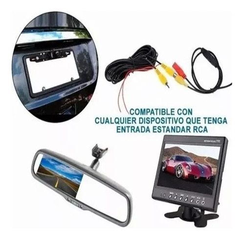 Cámara Reversa Para Portaplaca Con Visión Nocturna