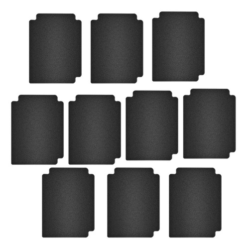 5 X 10 Piezas Divisores De Tarjetas Coleccionables Negro
