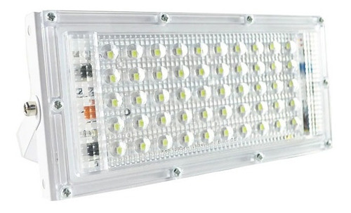 Imagen 5 de 10 de Pack X 4 Reflector Led Blanco 50w Bajo Consumo Exterior