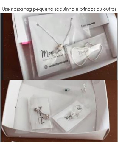 Mil Kit Tag Personalizada Brinco Anel Bijuteria Joia + Caixa