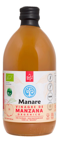 Vinagre De Manzana Orgánico 0.5 Lt - Manare