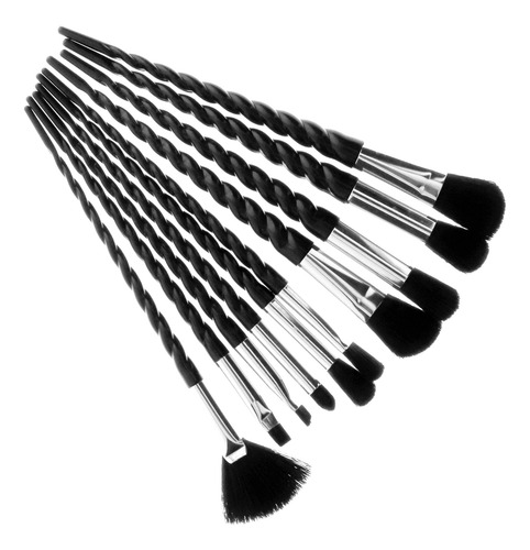 Juego De Brochas De Maquillaje, 10 Piezas