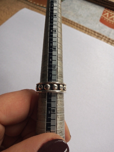 Anillo De Plata Macizo 7,2 Gms Número 17/ 18 Mm De Diámetro (Usado)
