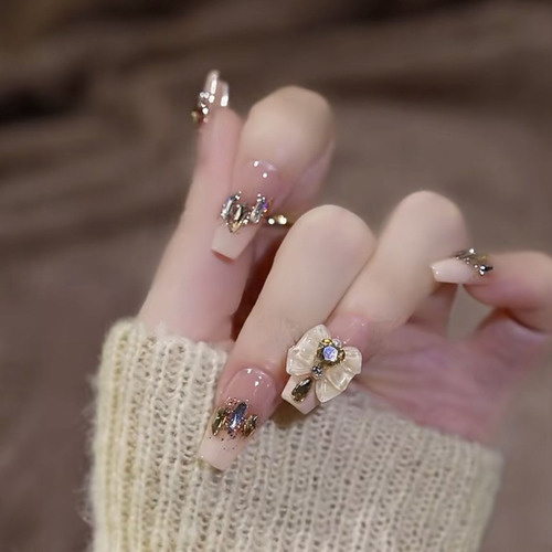 Uñas Postizas Pegamento De Uñas Postizas Decoradas Color Z172