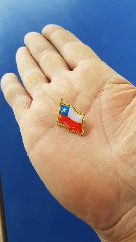 Imagen 5 de 6 de 60 X Piocha, Pin, Bandera Chilena Metálica, Botón, Chile