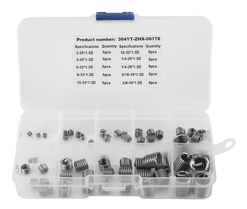 Ftvogue 60pcs Wire Inserts Screws Sleeve Assortment Kit