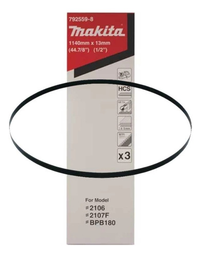 Makita 792559-8 Sierra Cinta 1/2 X 44 7/8 18 Tpi Para 2107f