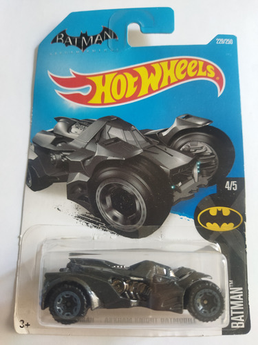 Hot Wheels Batman Batimovil Arkham Knight Negro Cromado Ba3