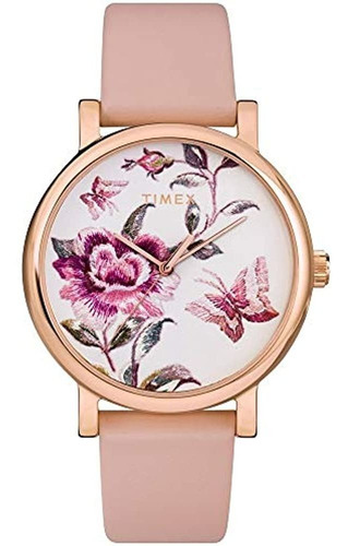 Reloj Timex Full Bloom De 38 Mm Para Mujer - Esfera Floral C