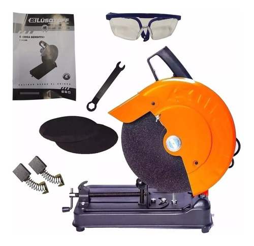 Sierra Cortadora Sensitiva Kit Hierro 355mm Metal Lusqtoff Frecuencia 50 Mhz