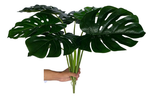 Kit 2 Costela De Adão Planta Artificial Decoração Folha