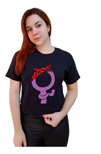 Polera Dama Estampada 100%algodon Diseño Feminista 1