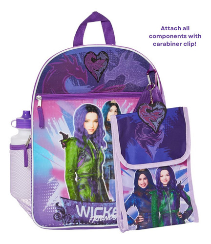 Disney Descendientes Mal Y Evie Mochila Para Niños, 16 PuLG