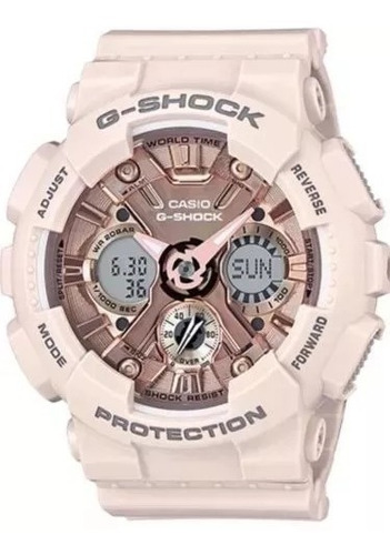 G Shock Mujer Dama Gmas120mf Palo De Rosa Oro Rosa Origina