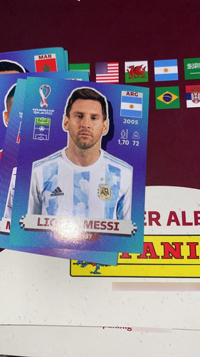 Figurita Qatar 2022 Panini - Lionel Messi Importada Azul