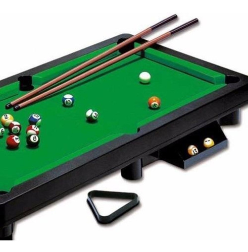 Imagem 4 de 6 de Mini Mesa Sinuca Snooker 11 Bolas Bilhar Infantil Braskit