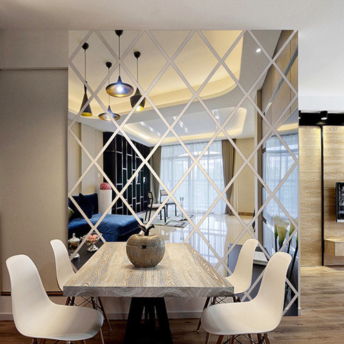 Adesivos Diy, Adesivo De Espelho, Decoração De Sala De Estar